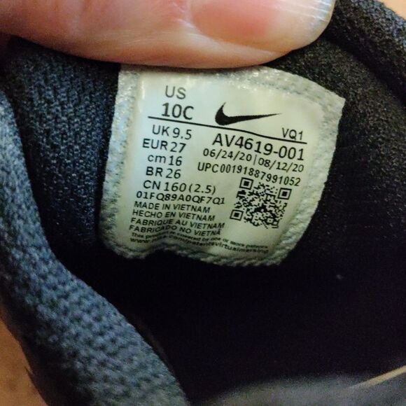 Nike Star Runner Sneakers 10 C Kids Black Gold Sneakers Velcro Neutral - Picture 6 of 13